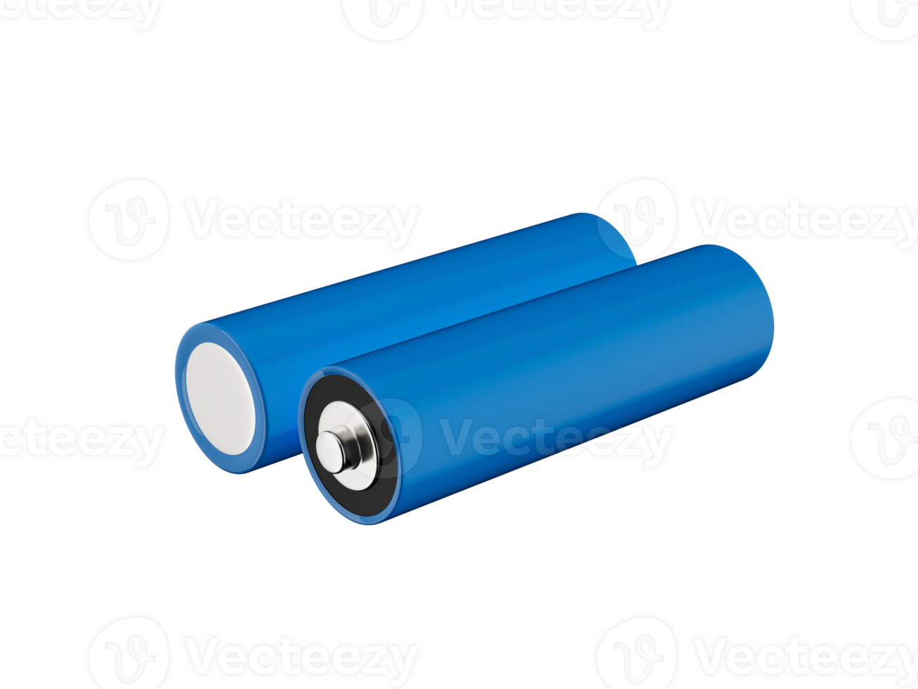 AA Size battery isolated  blank rechargeable battery double a triple a size 3d illustration png