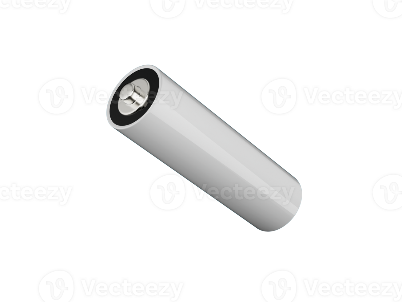 AA Size battery isolated  blank rechargeable battery double a triple a size 3d illustration png
