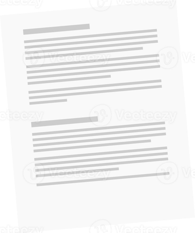 illustration of a sheet of paper png