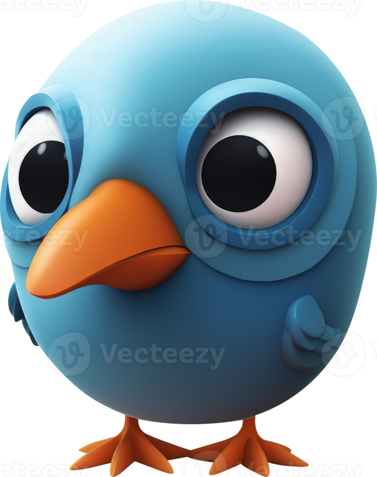 Animal bird 3D icon transparency illustration. . png