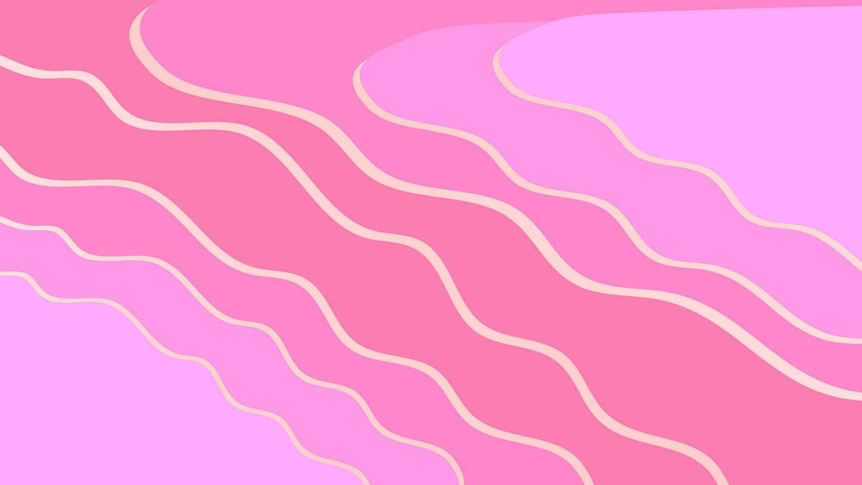 patrón de onda rosa de ilustración vectorial, ondas pastel de degradado suave, estilo de concha rosa abstracta vector
