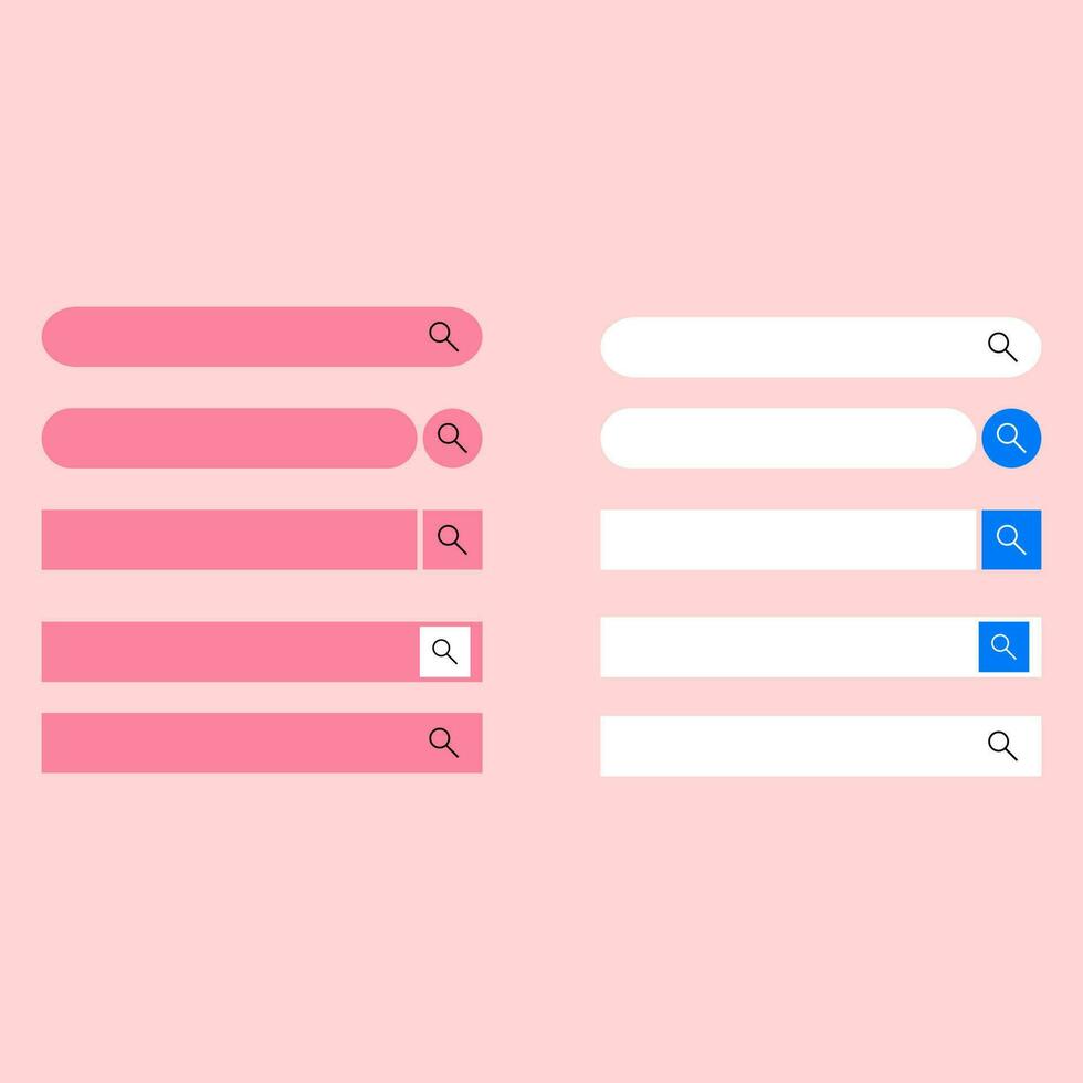 set search icon isolated on pink vector