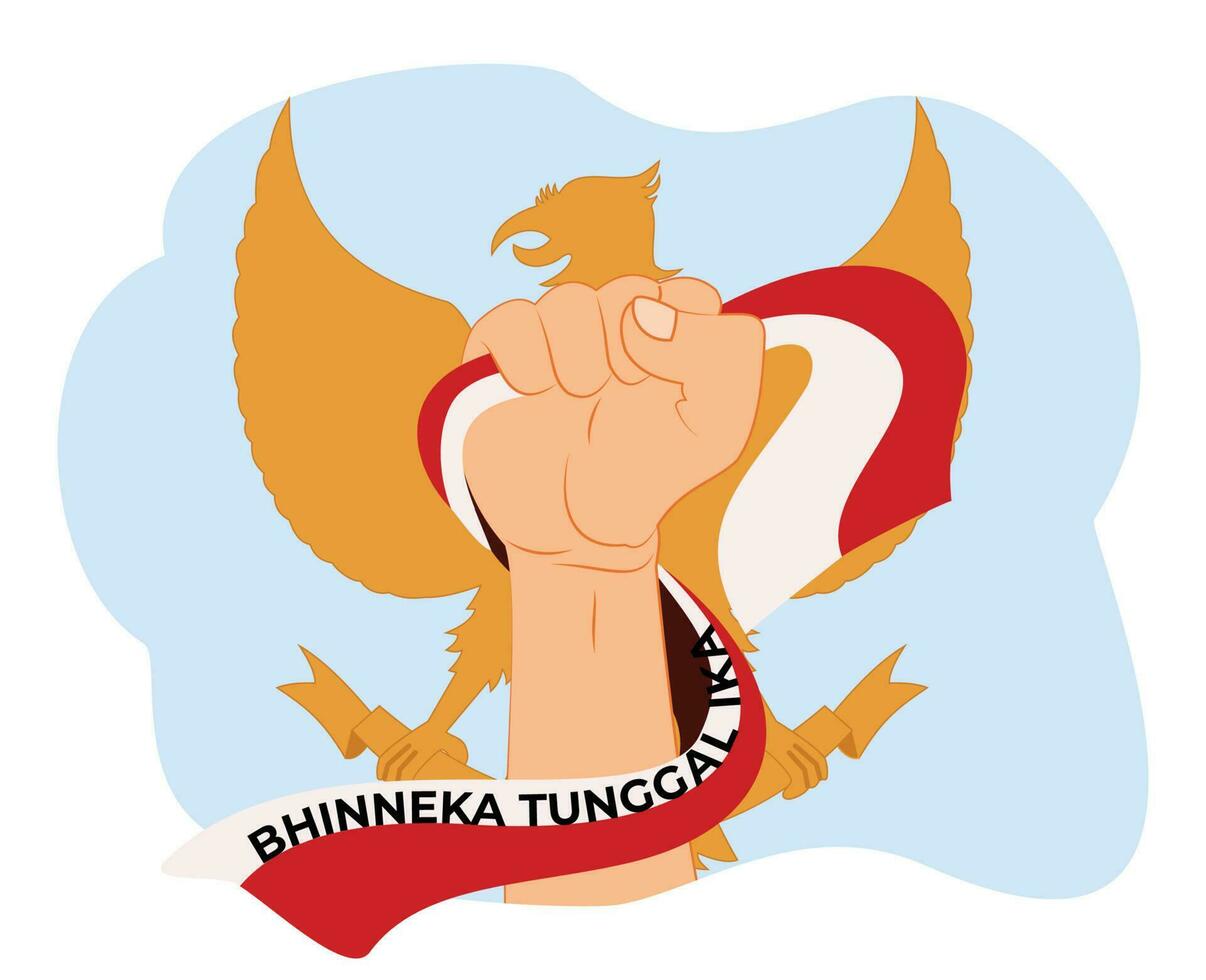Pancasila day vector illustration. Pancasila Garuda bird illustration. pancasila day