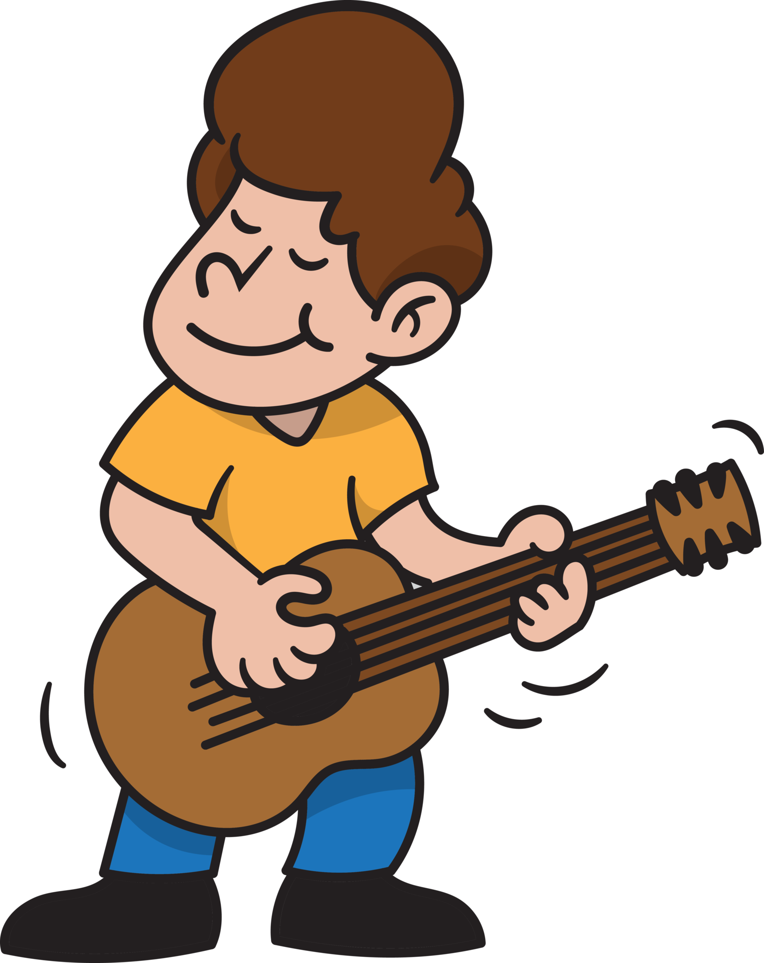 Music Animated Clipart-Playing Guitar Animation