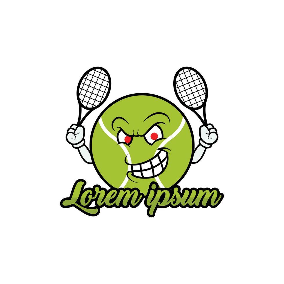 Tenis logo mascot design sport vector