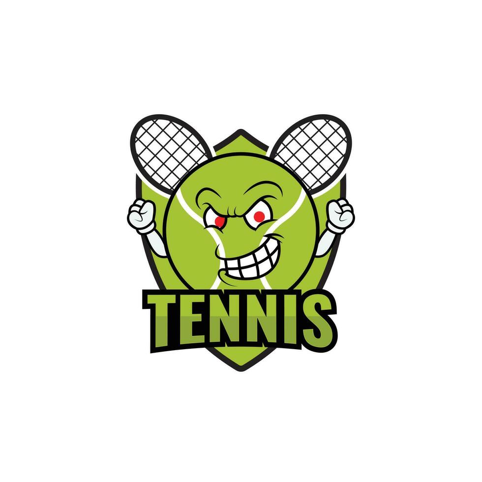 Tenis logo mascot design vector
