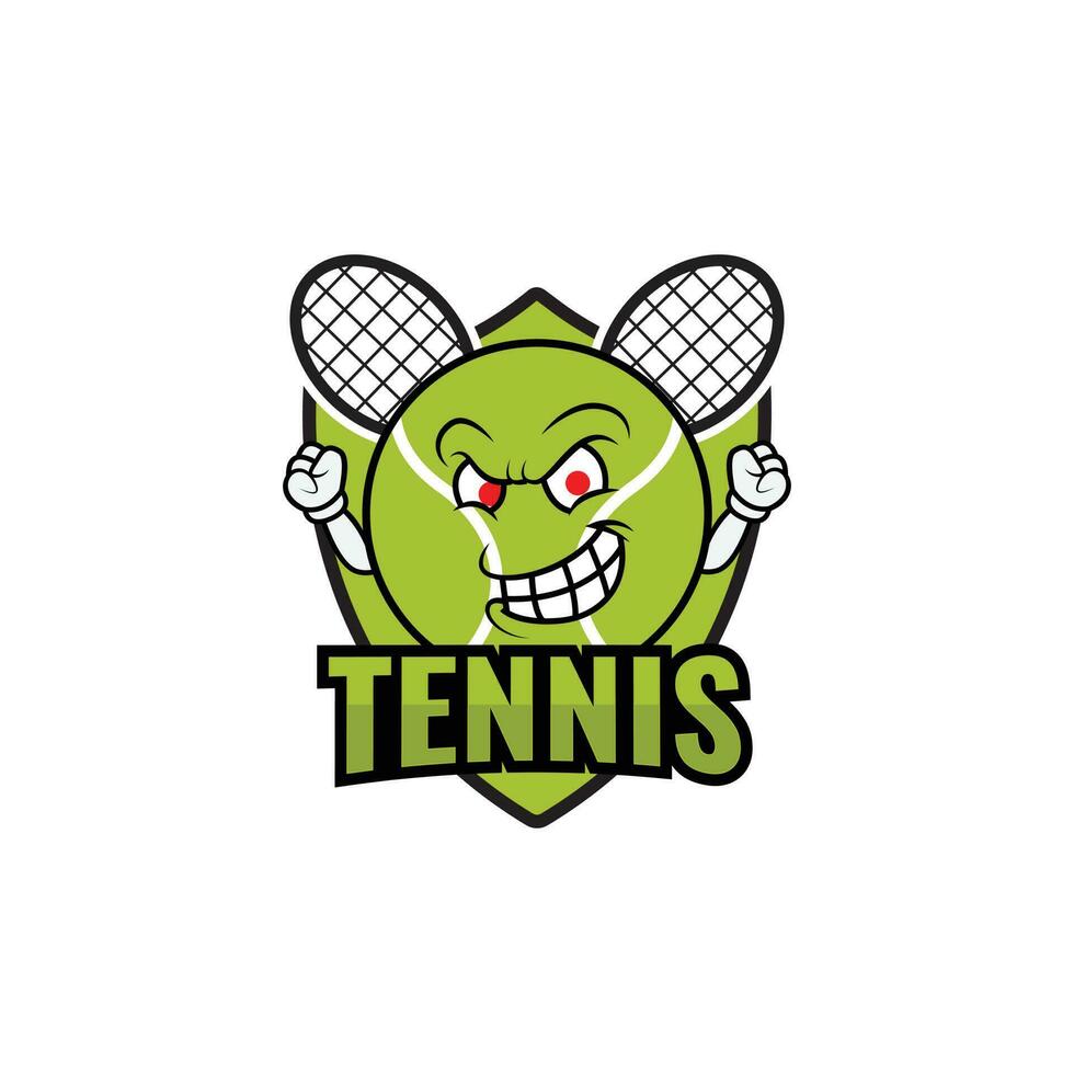 tenis logo mascota diseño vector