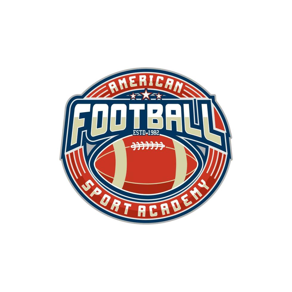 American football team emblem vector, Rugby Team Logo Design vector