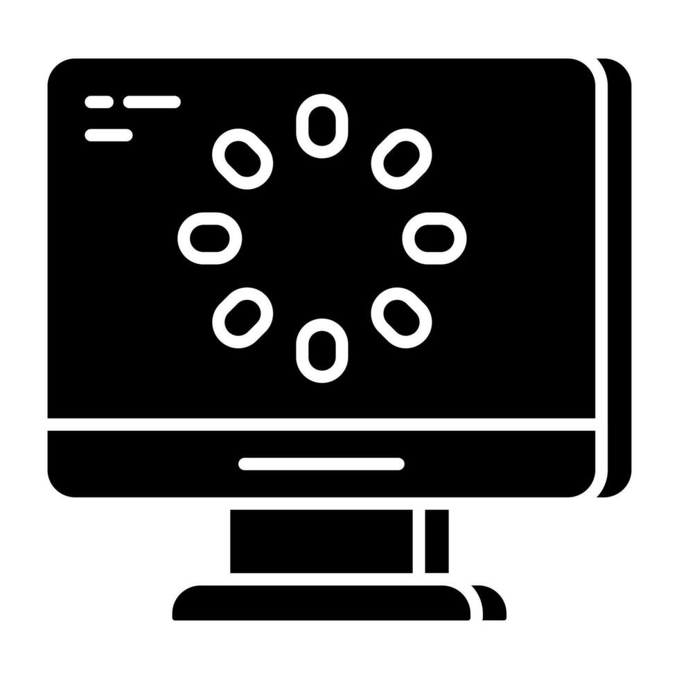Icon of system loading in solid design available for instant download vector