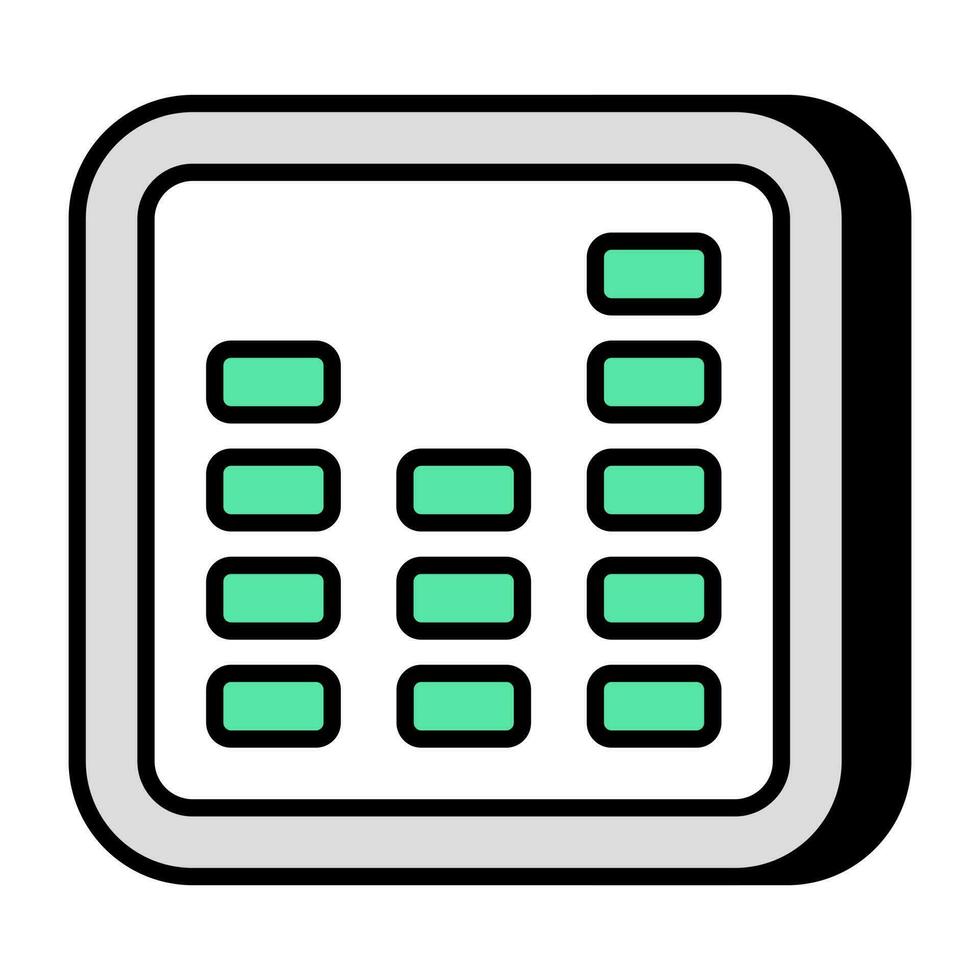 An editable design icon of volume equalizer vector