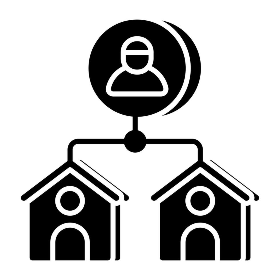 An icon design of estate agent vector