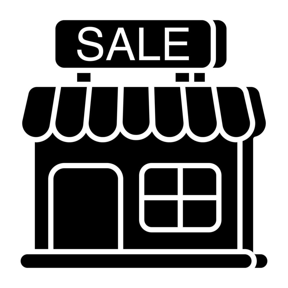 A modern design icon of shop for sale vector