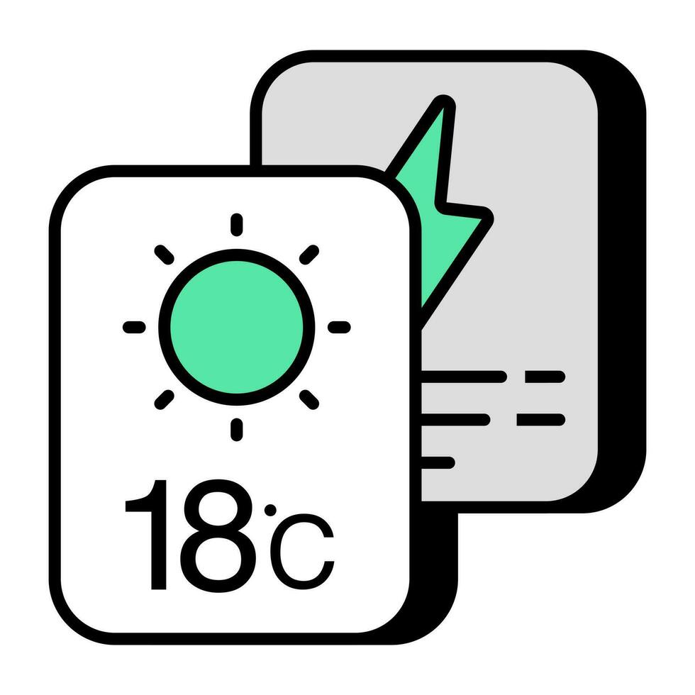 Trendy design icon of weather card vector