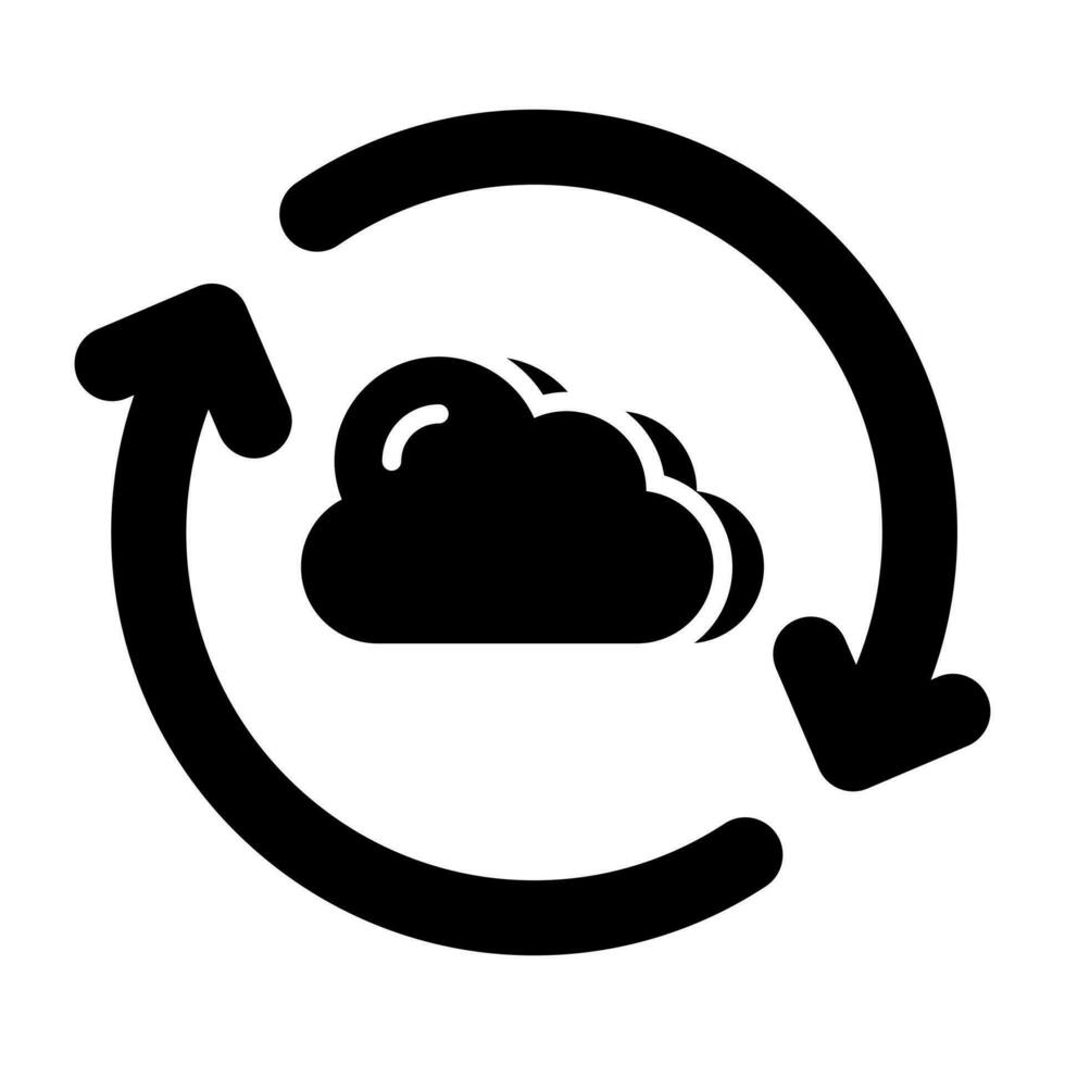 Unique design icon of cloud update vector