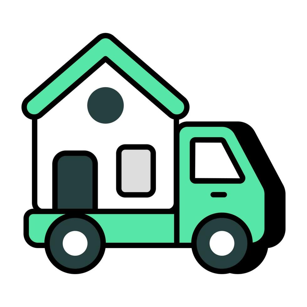 Modern design icon of moving home vector