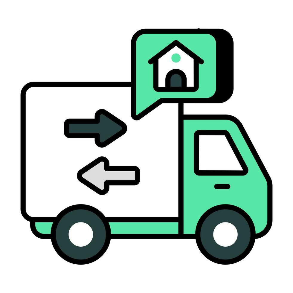 Modern design icon of moving home vector