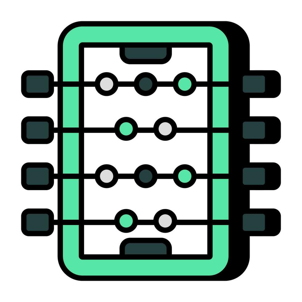 A creative design icon of foosball vector