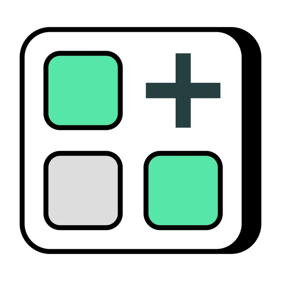 Editable design icon of add app vector