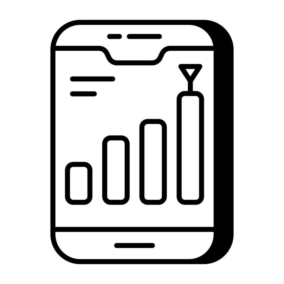 Trendy design icon of mobile signal strength vector
