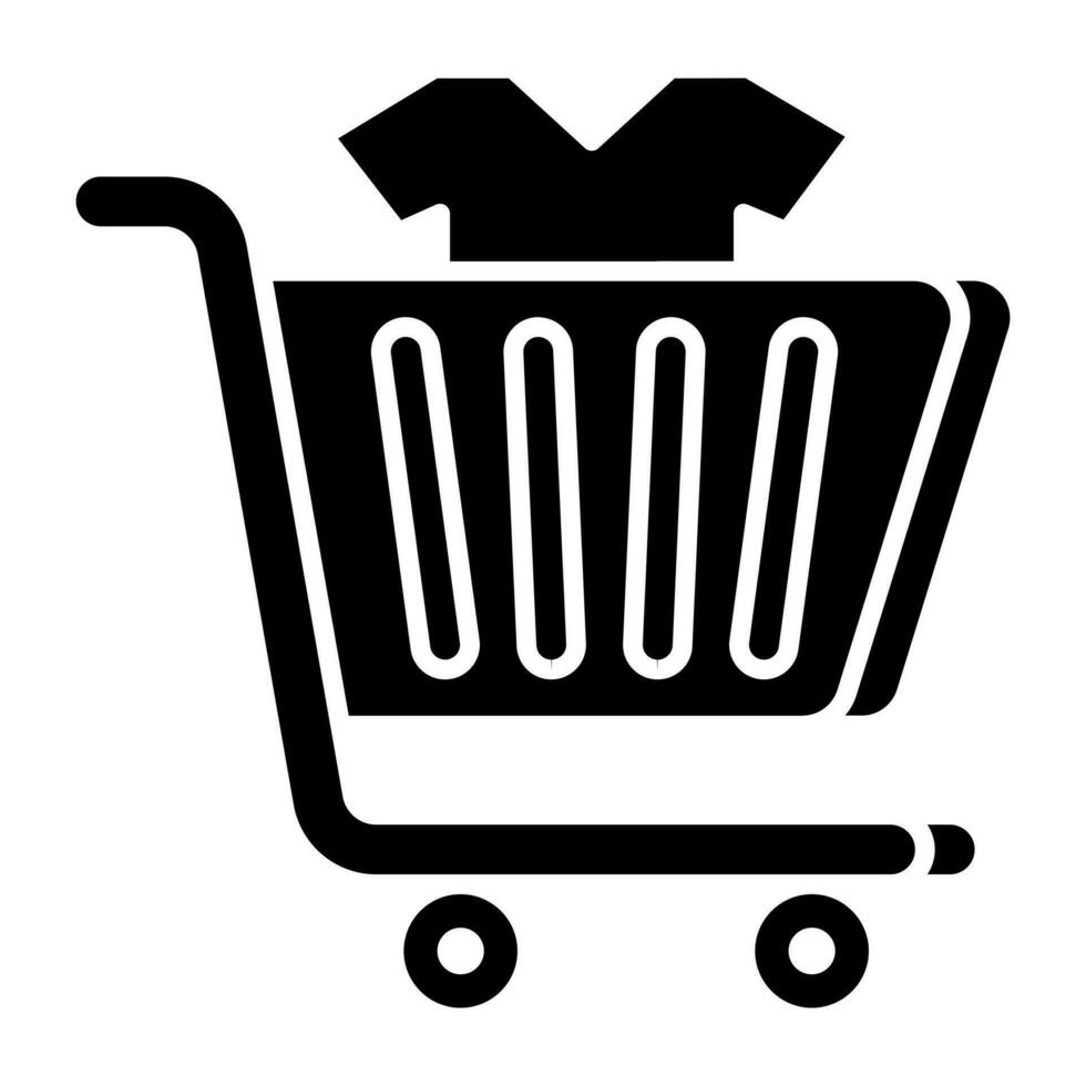 Shopping cart icon, editable vector