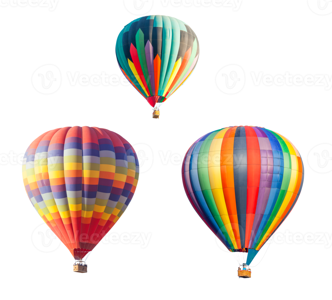 A Variety Set of Hot Air Balloons Isolated Transparent PNG. 23987521 PNG