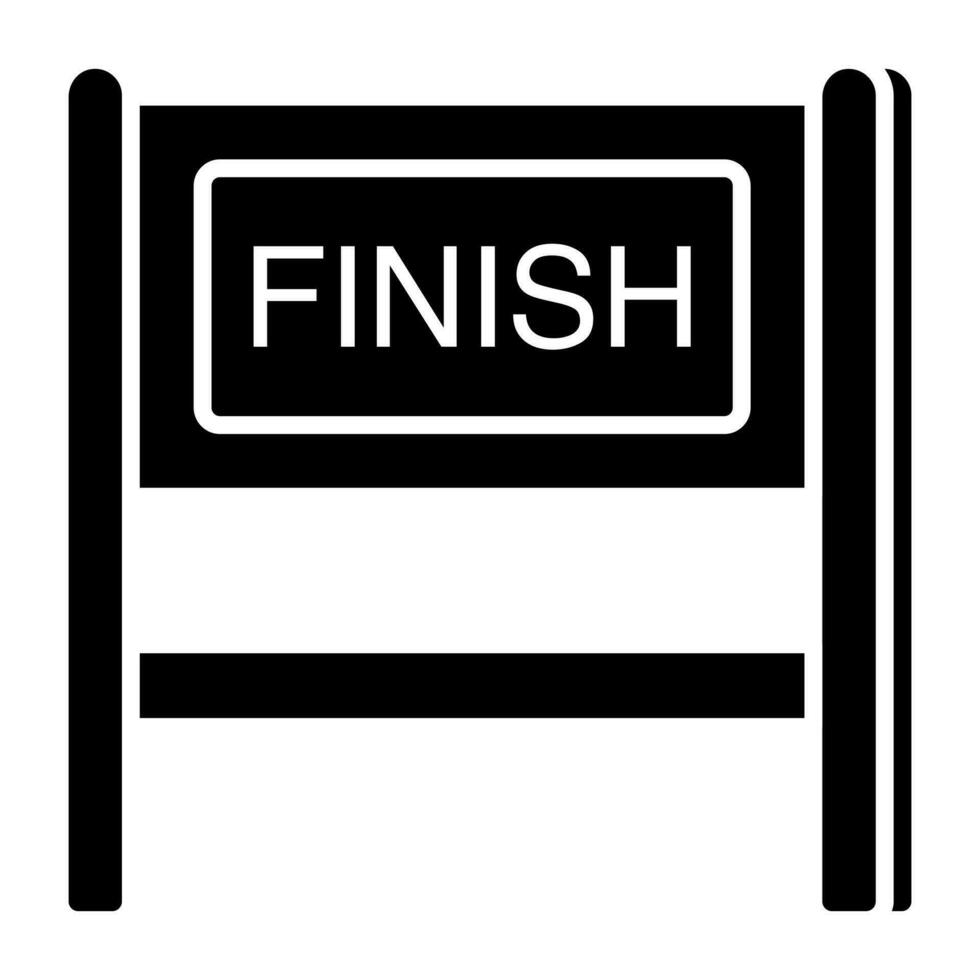 An icon design of finish line vector