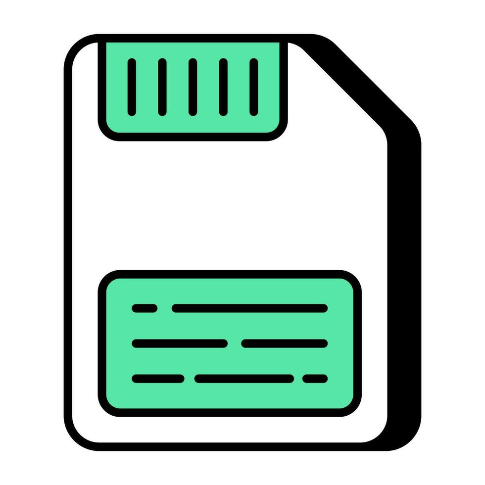 Trendy vector design of floppy disk