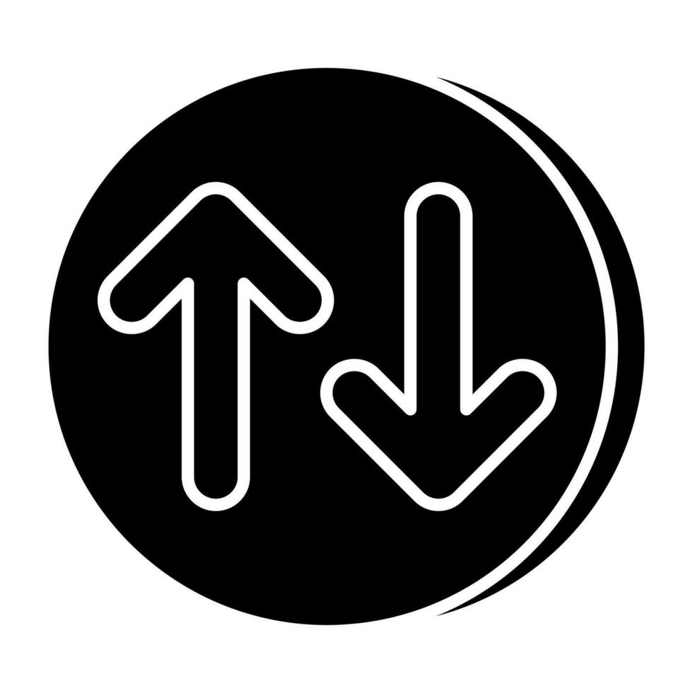 Opposite direction arrows icon vector