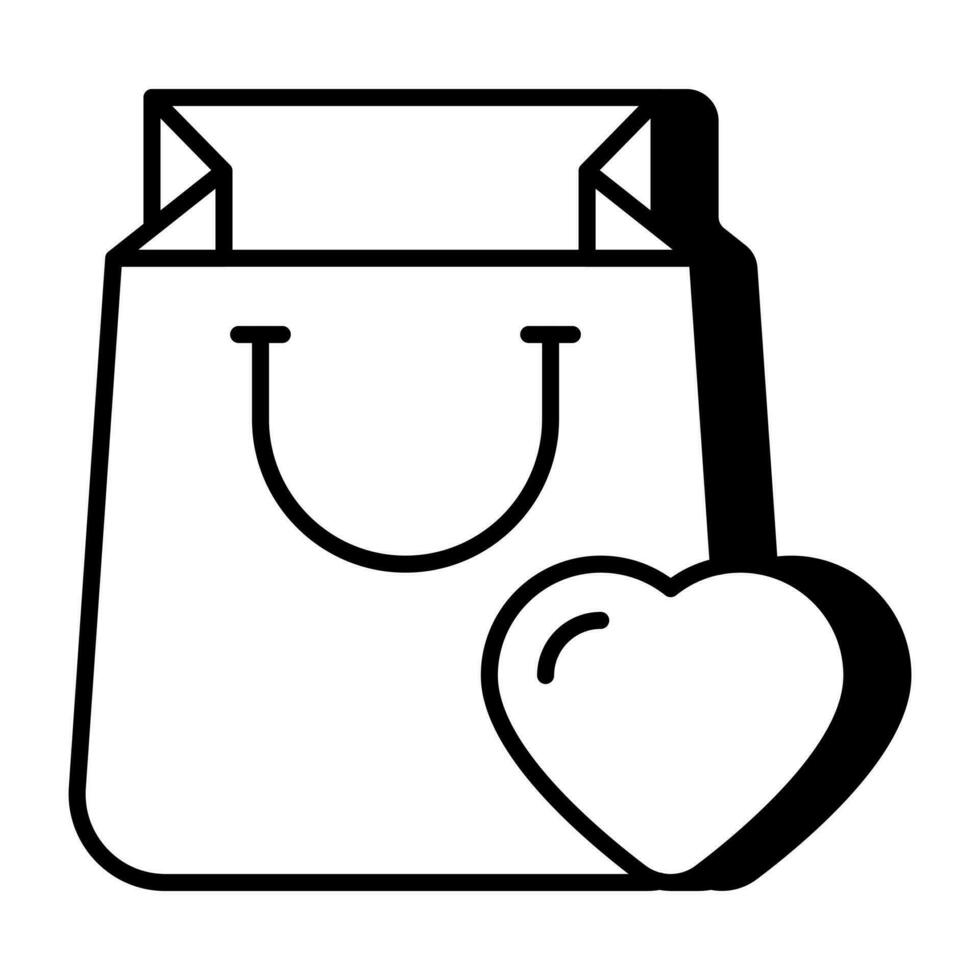 Trendy vector design of favorite shopping bag