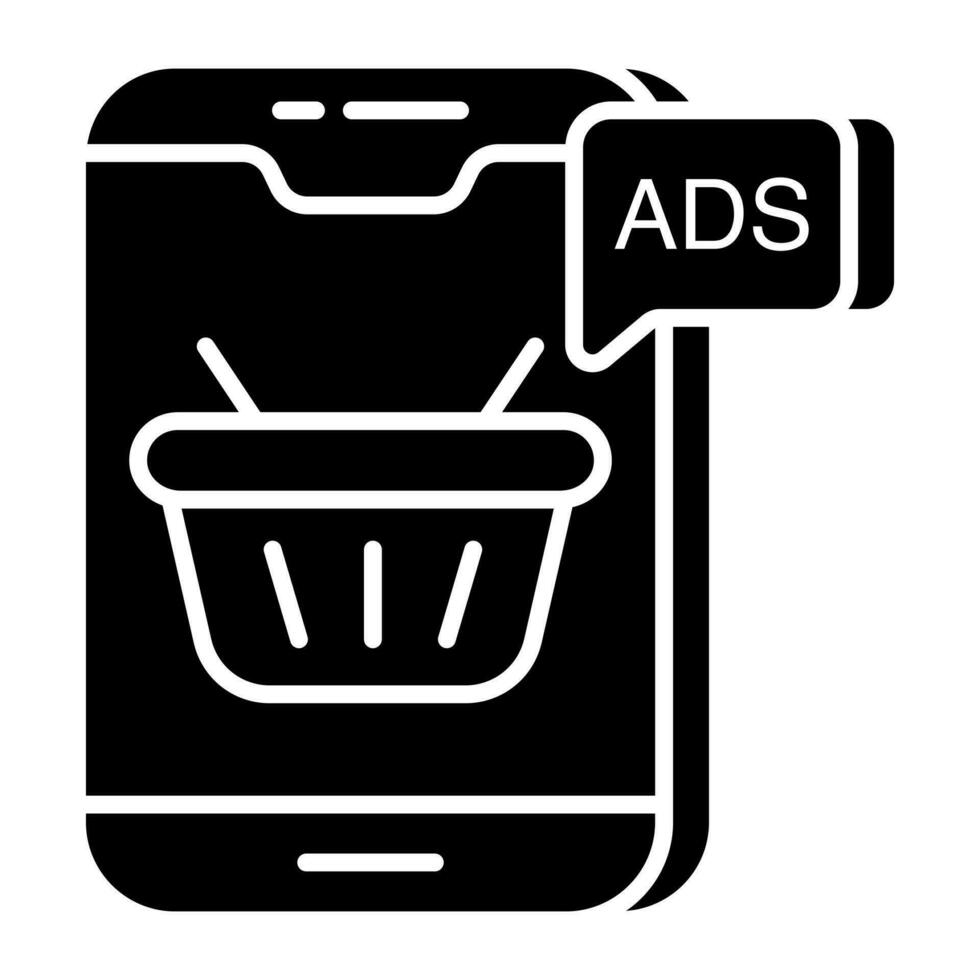 A creative design icon of mobile shop vector
