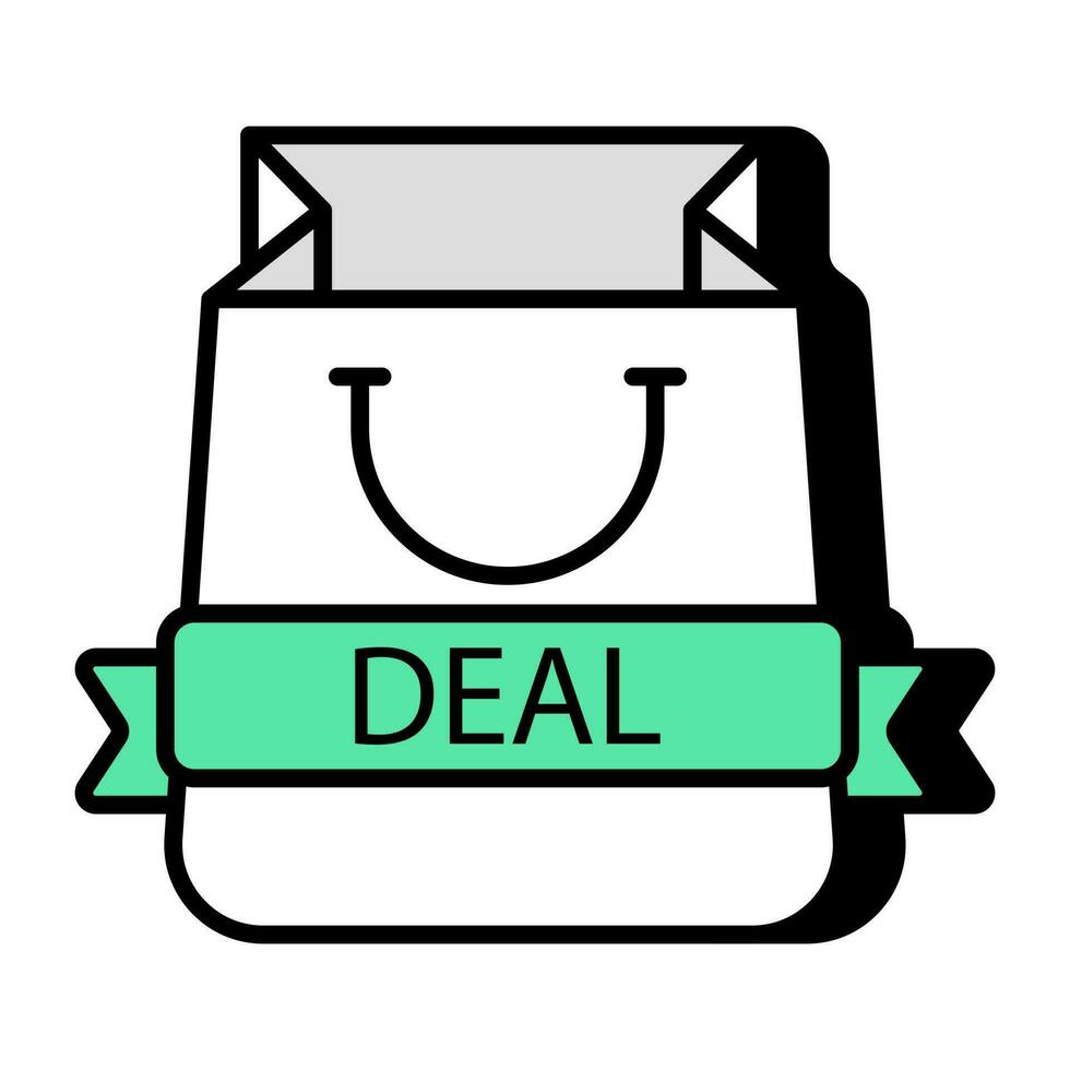 Trendy vector design of shopping deal
