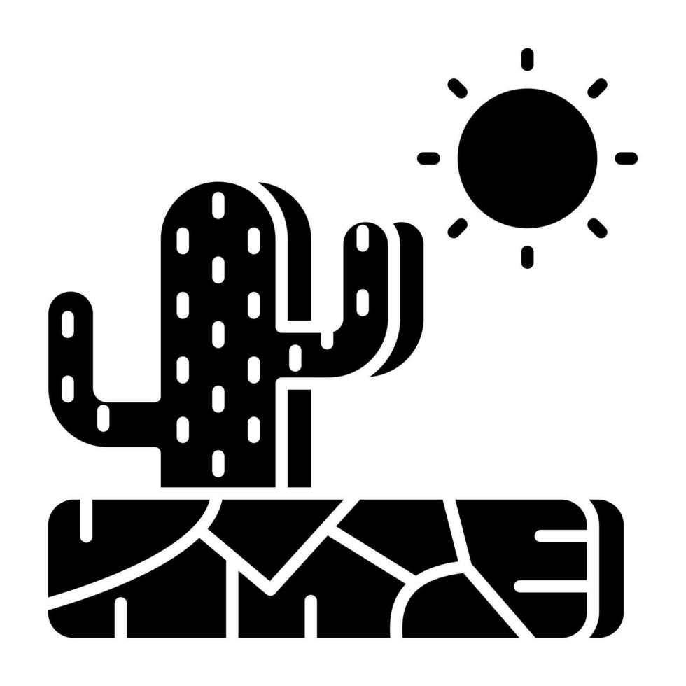 A colored design icon of cactus vector