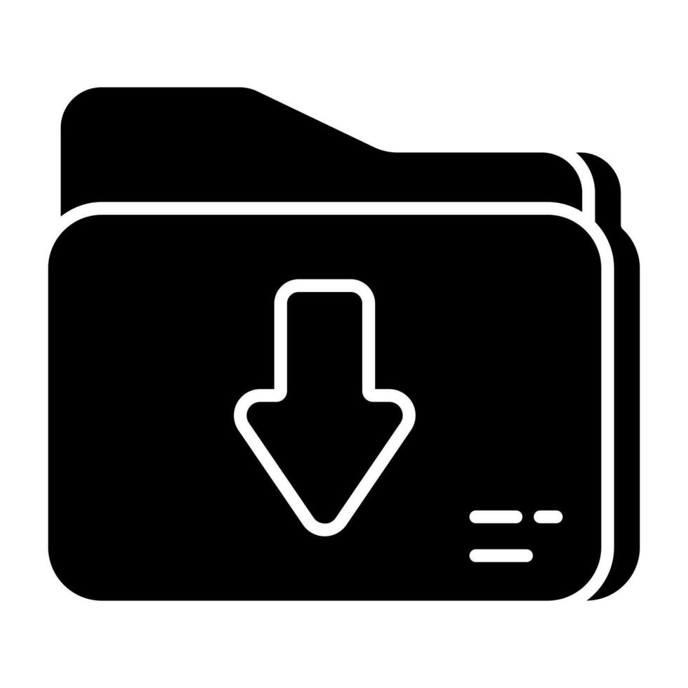 A unique design icon of folder download vector