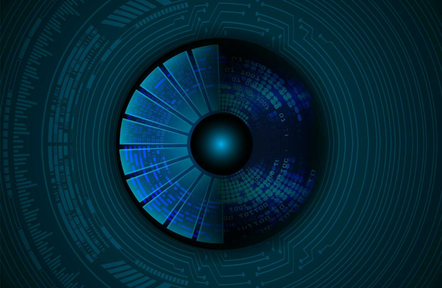 Modern Cybersecurity Technology Icon Pack with Eyes vector