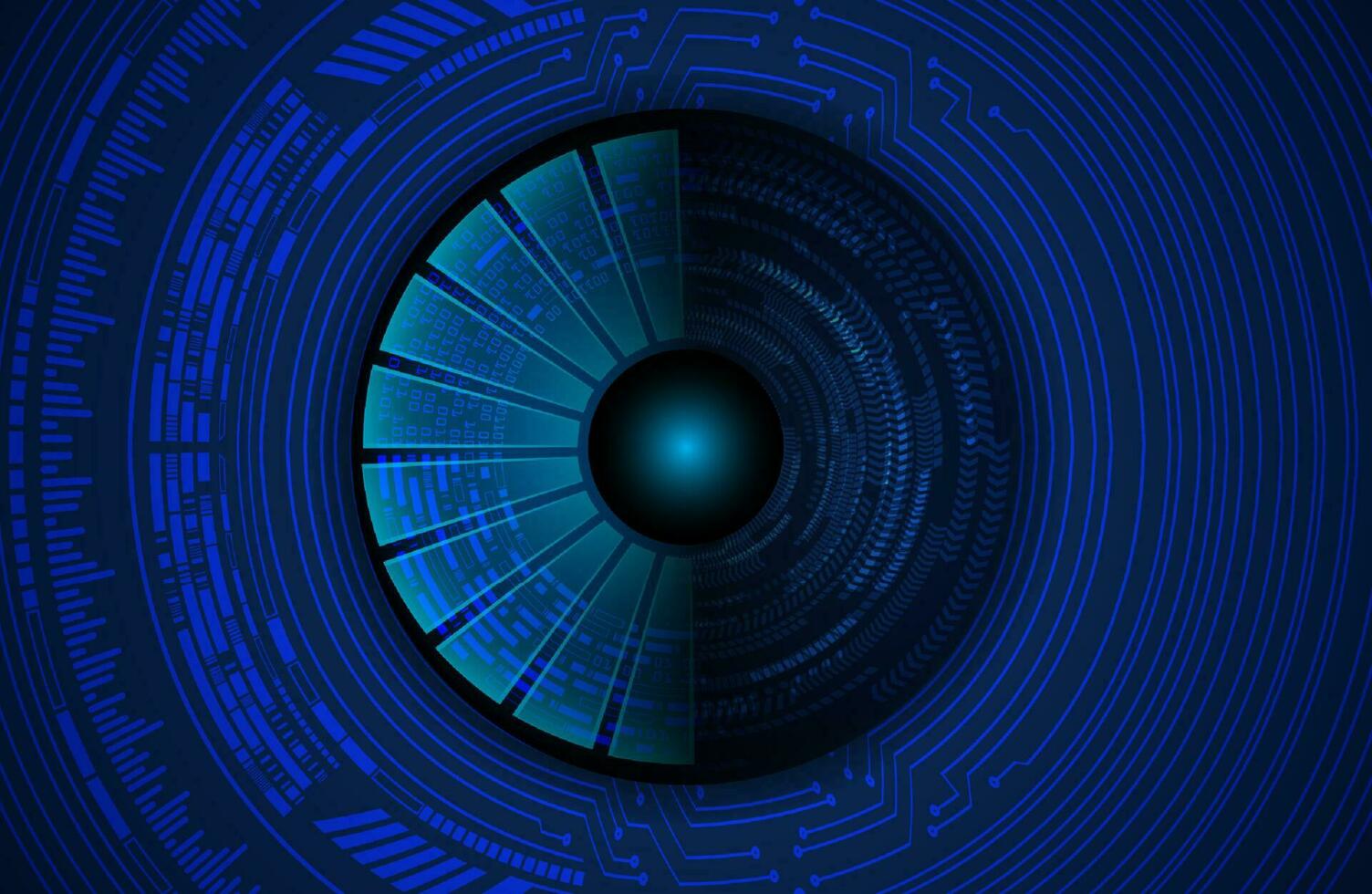 Modern Cybersecurity Technology Icon Pack with Eyes vector