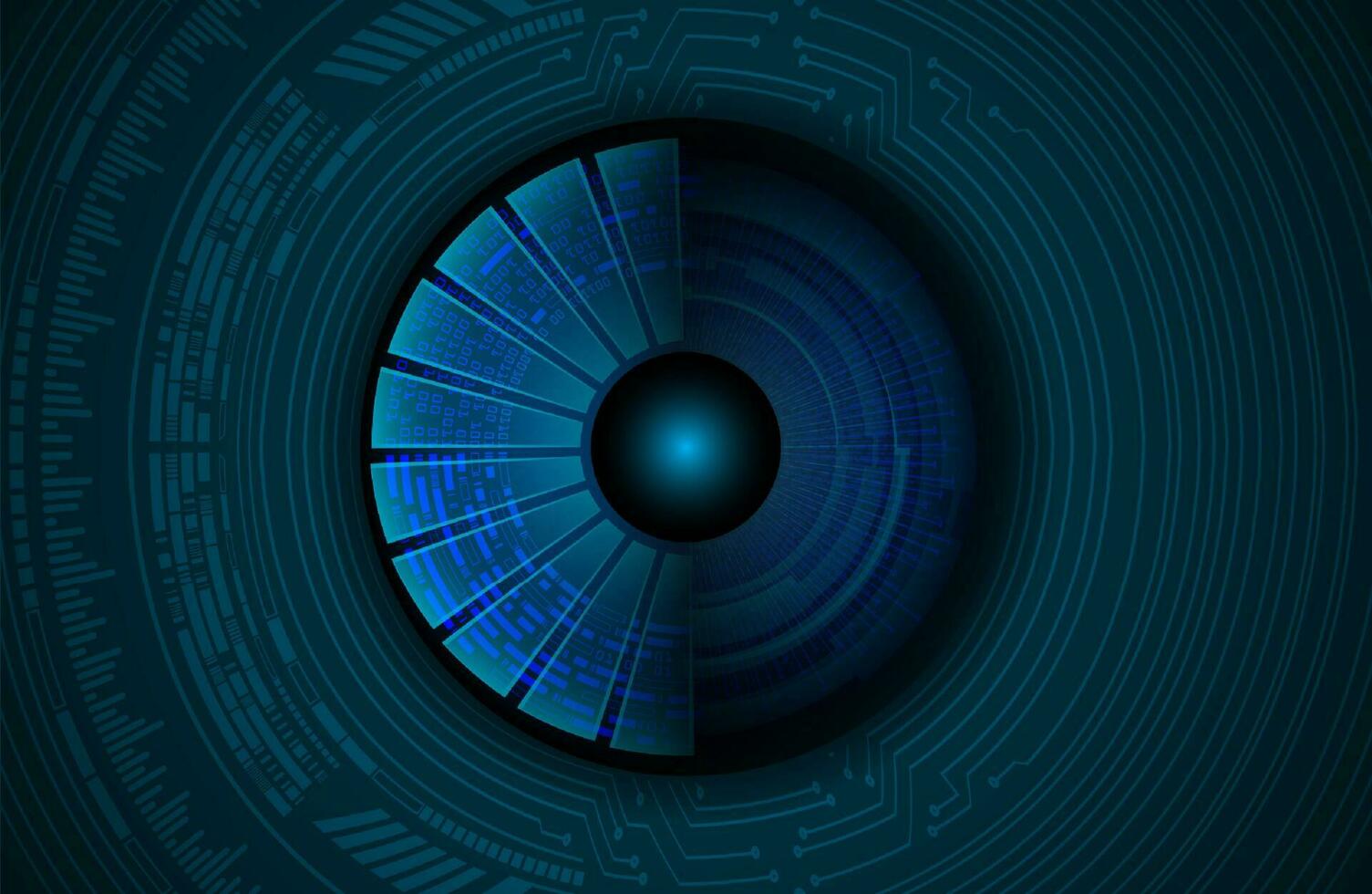 Modern Cybersecurity Technology Icon Pack with Eyes vector