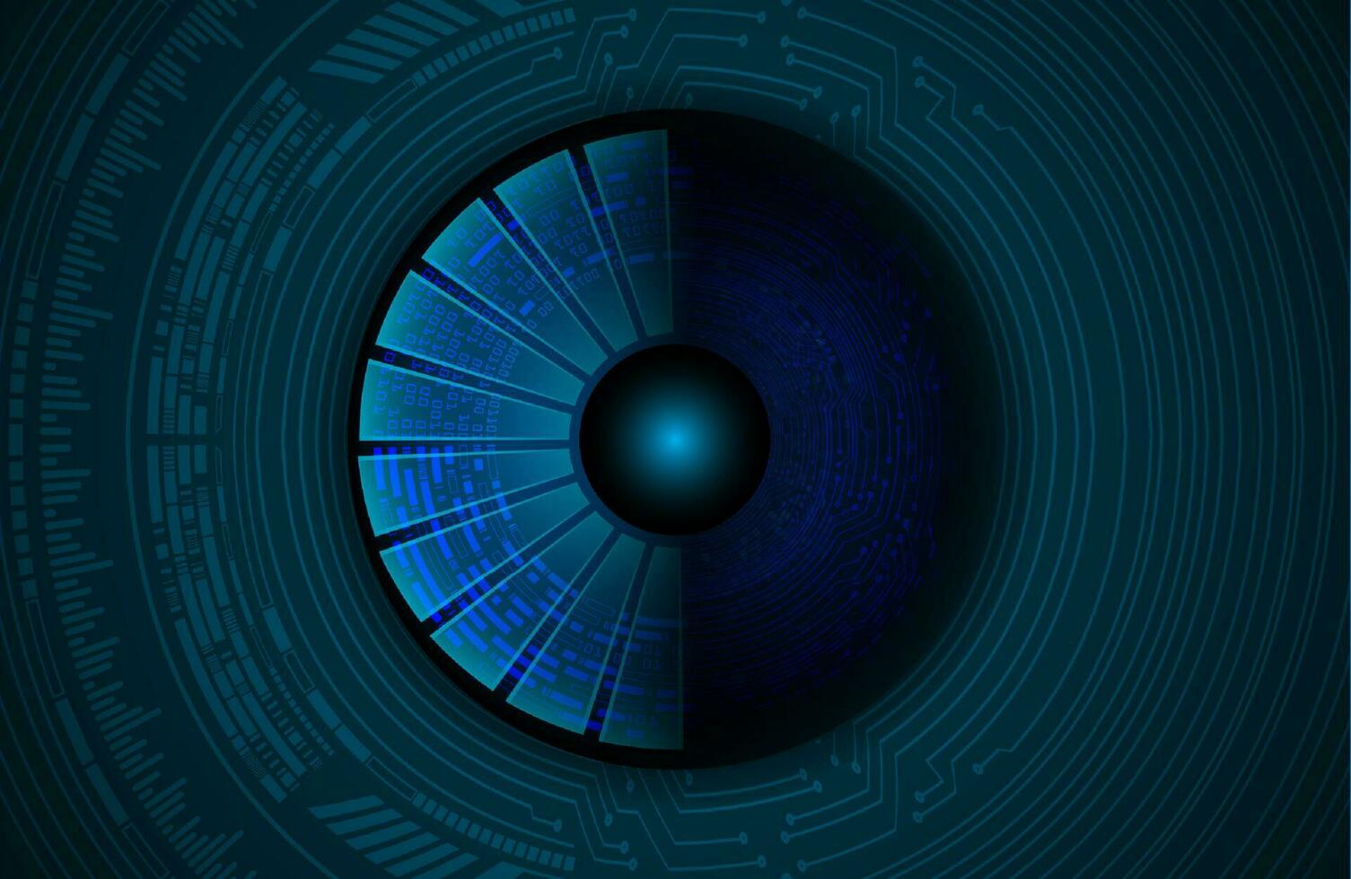 Modern Cybersecurity Technology Icon Pack with Eyes vector