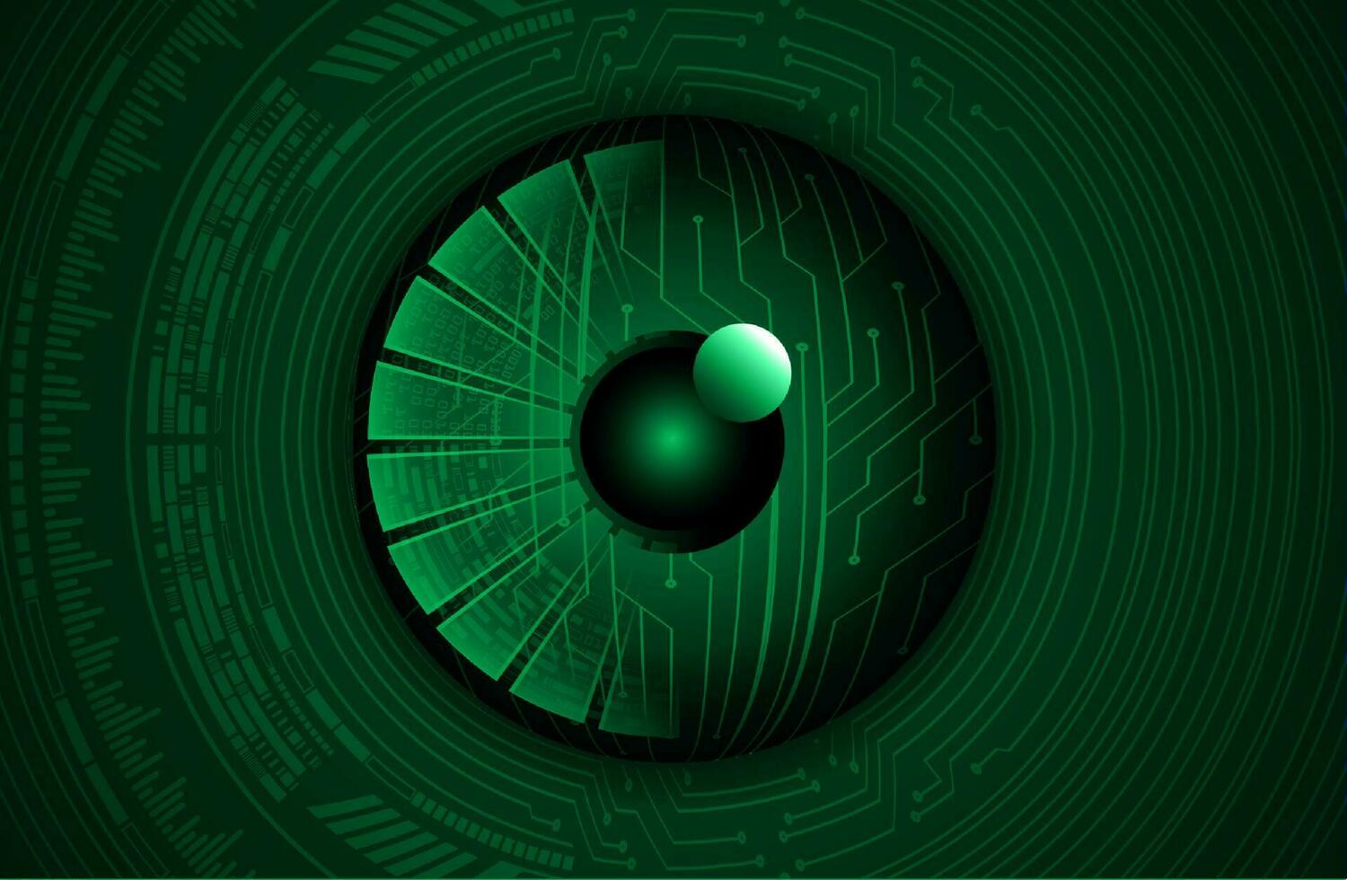 Modern Cybersecurity Technology Icon Pack with Eyes vector