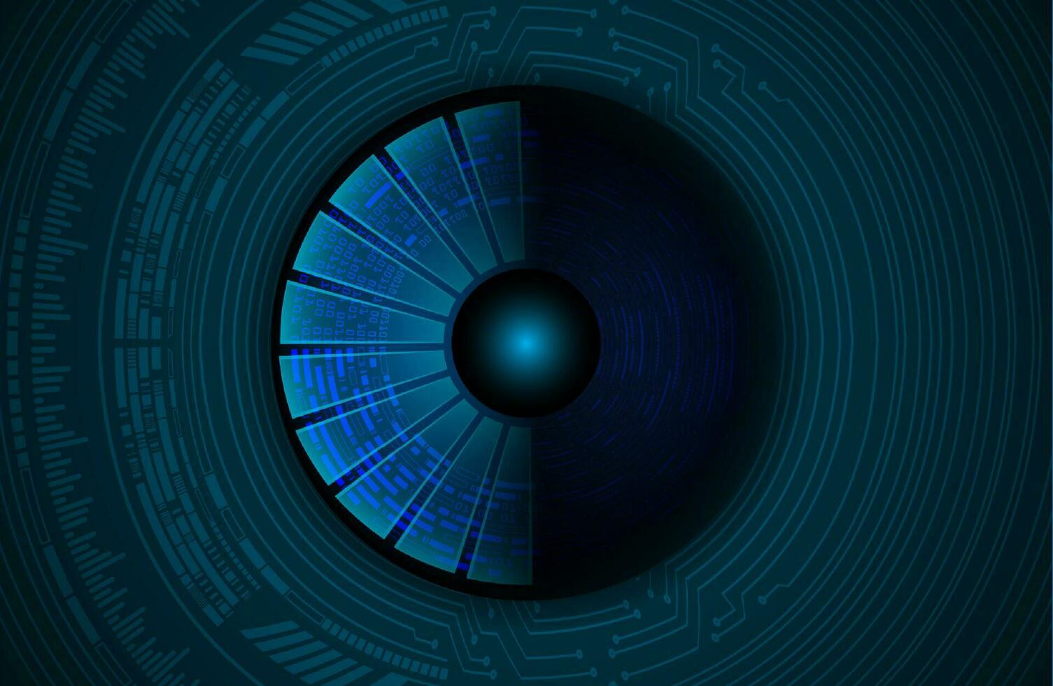 Modern Cybersecurity Technology Icon Pack with Eyes vector