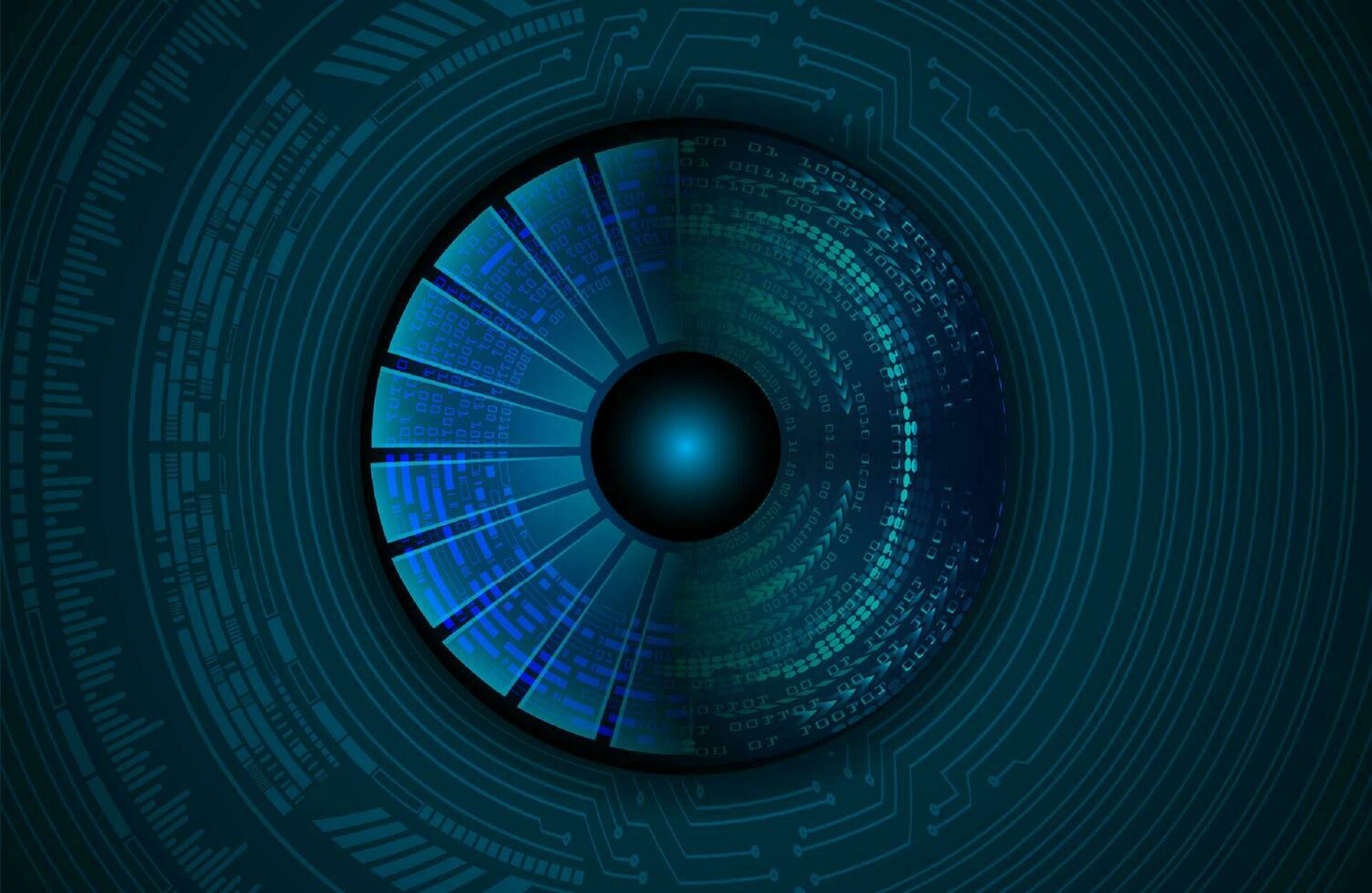 Modern Cybersecurity Technology Icon Pack with Eyes vector