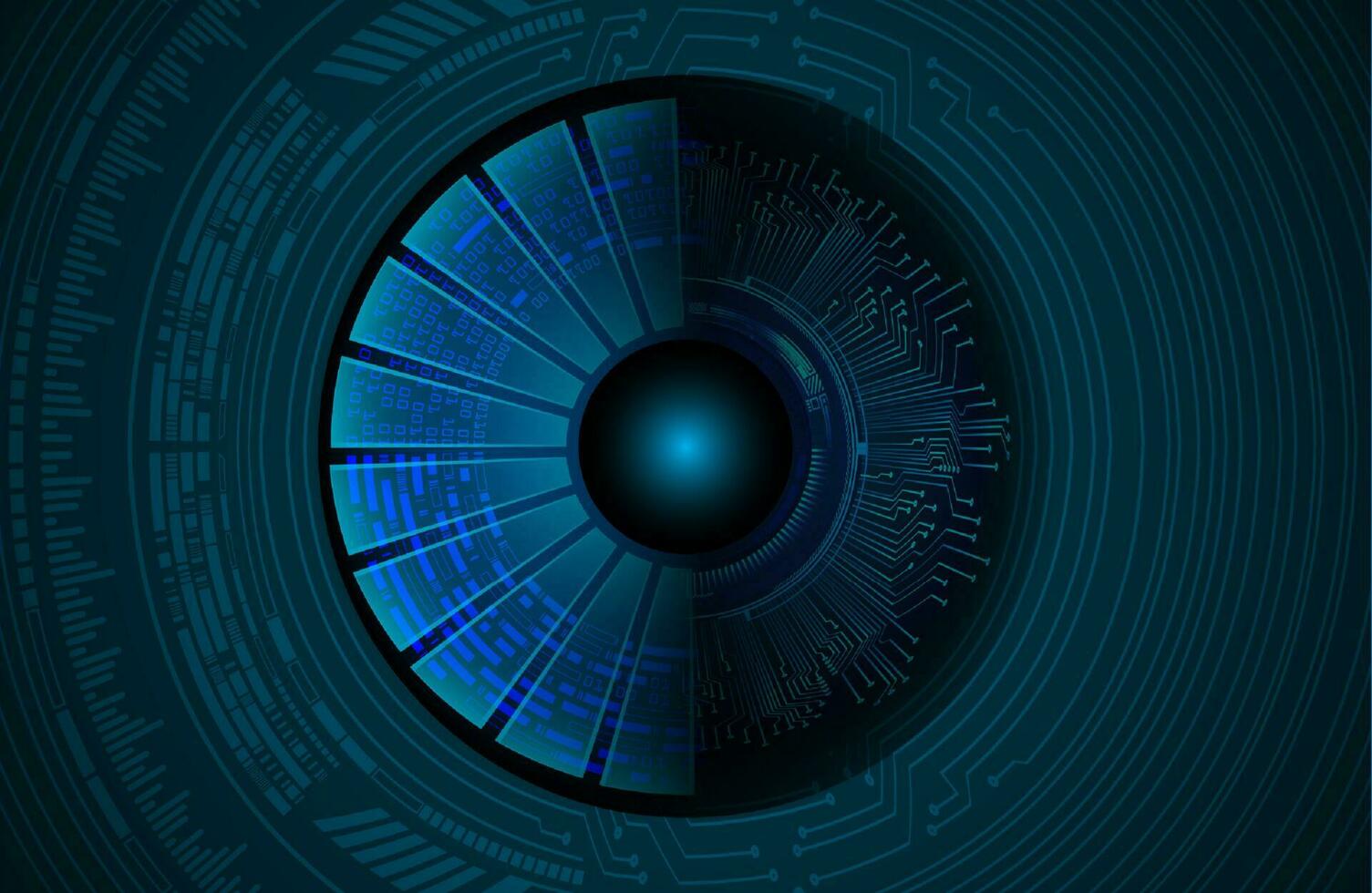 Modern Cybersecurity Technology Icon Pack with Eyes vector