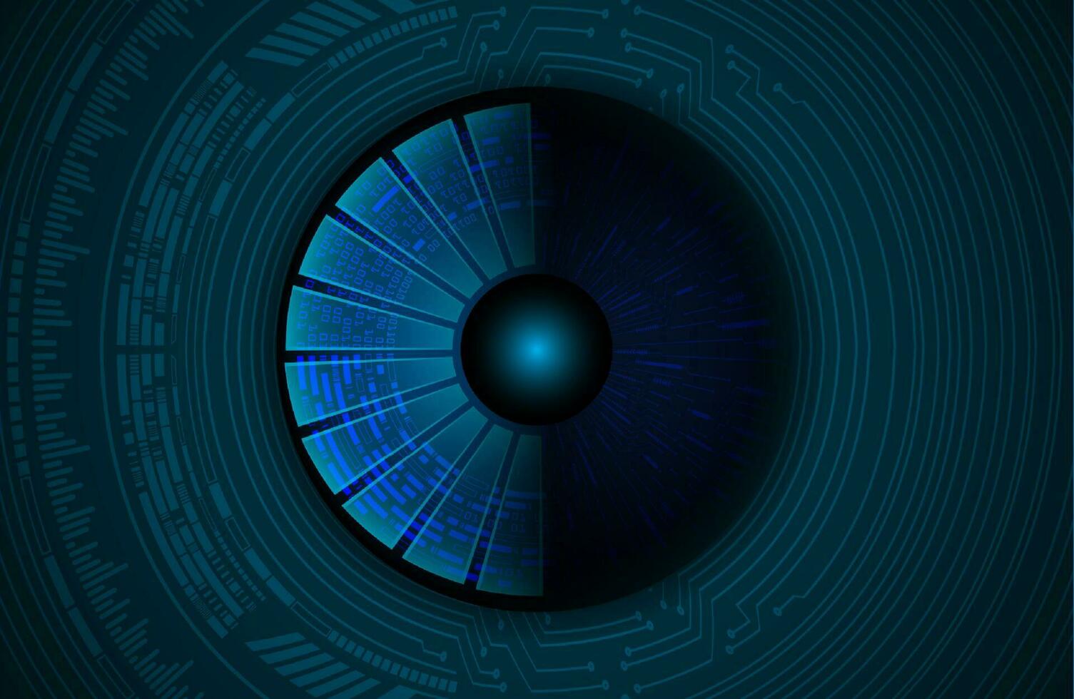 Modern Cybersecurity Technology Icon Pack with Eyes vector