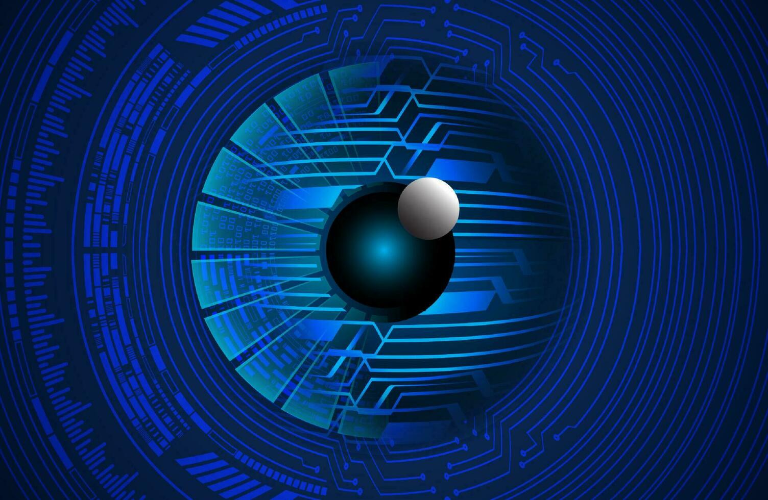 Modern Cybersecurity Technology Icon Pack with Eyes vector