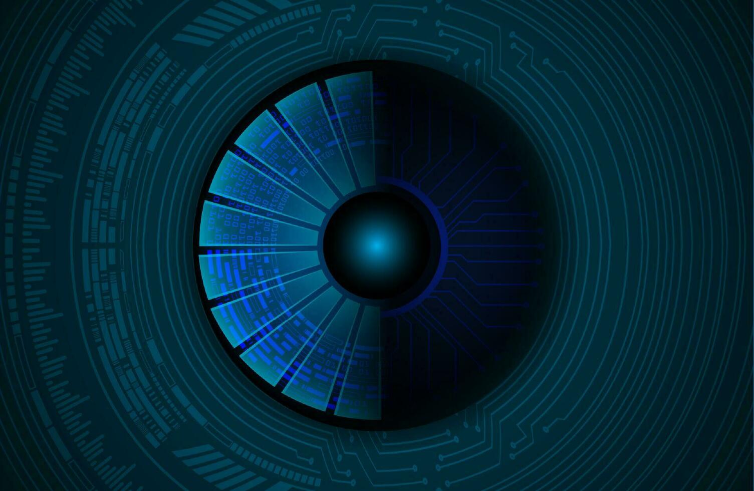 Modern Cybersecurity Technology Icon Pack with Eyes vector