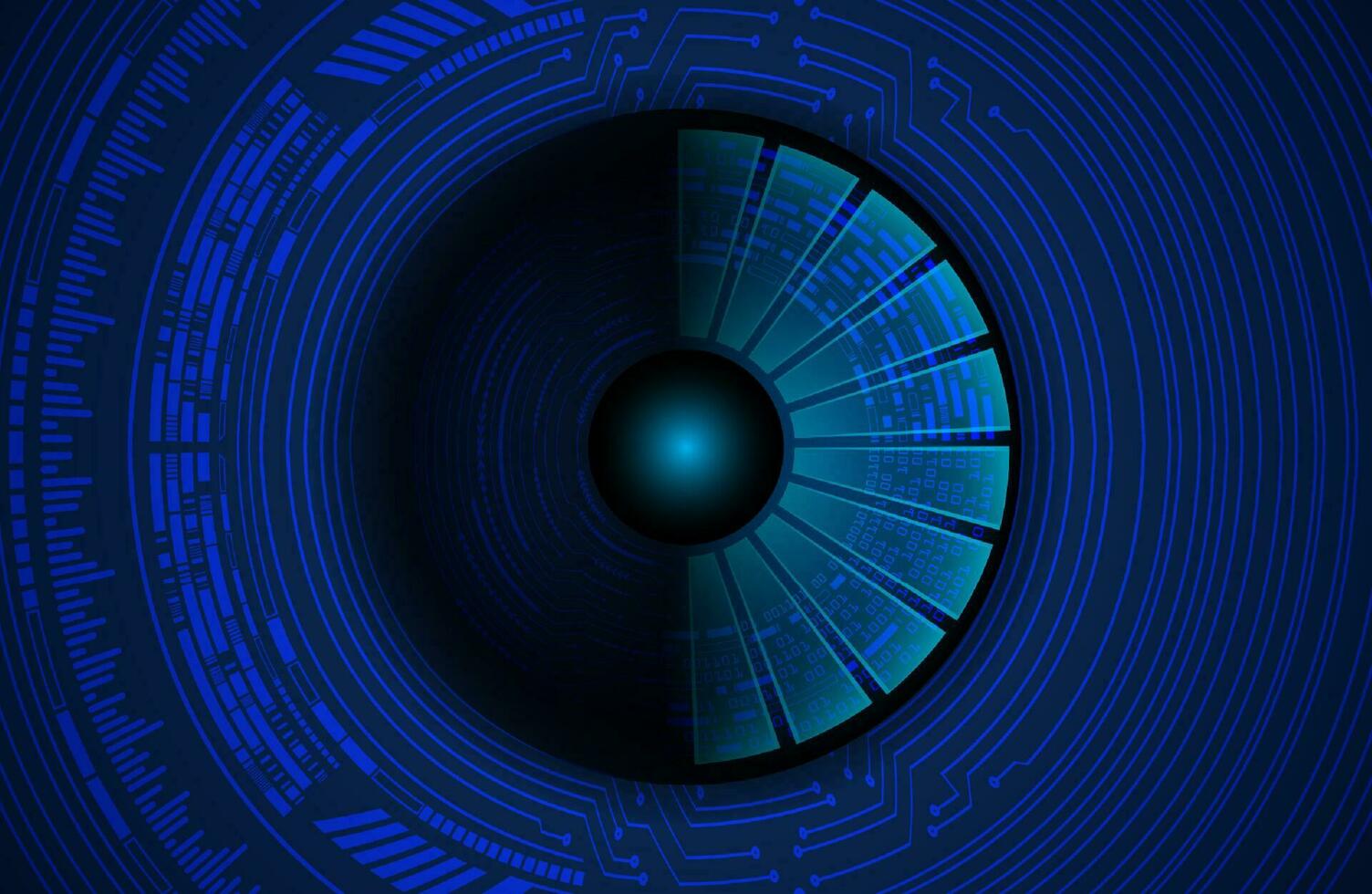 Modern Cybersecurity Technology Icon Pack with Eyes vector