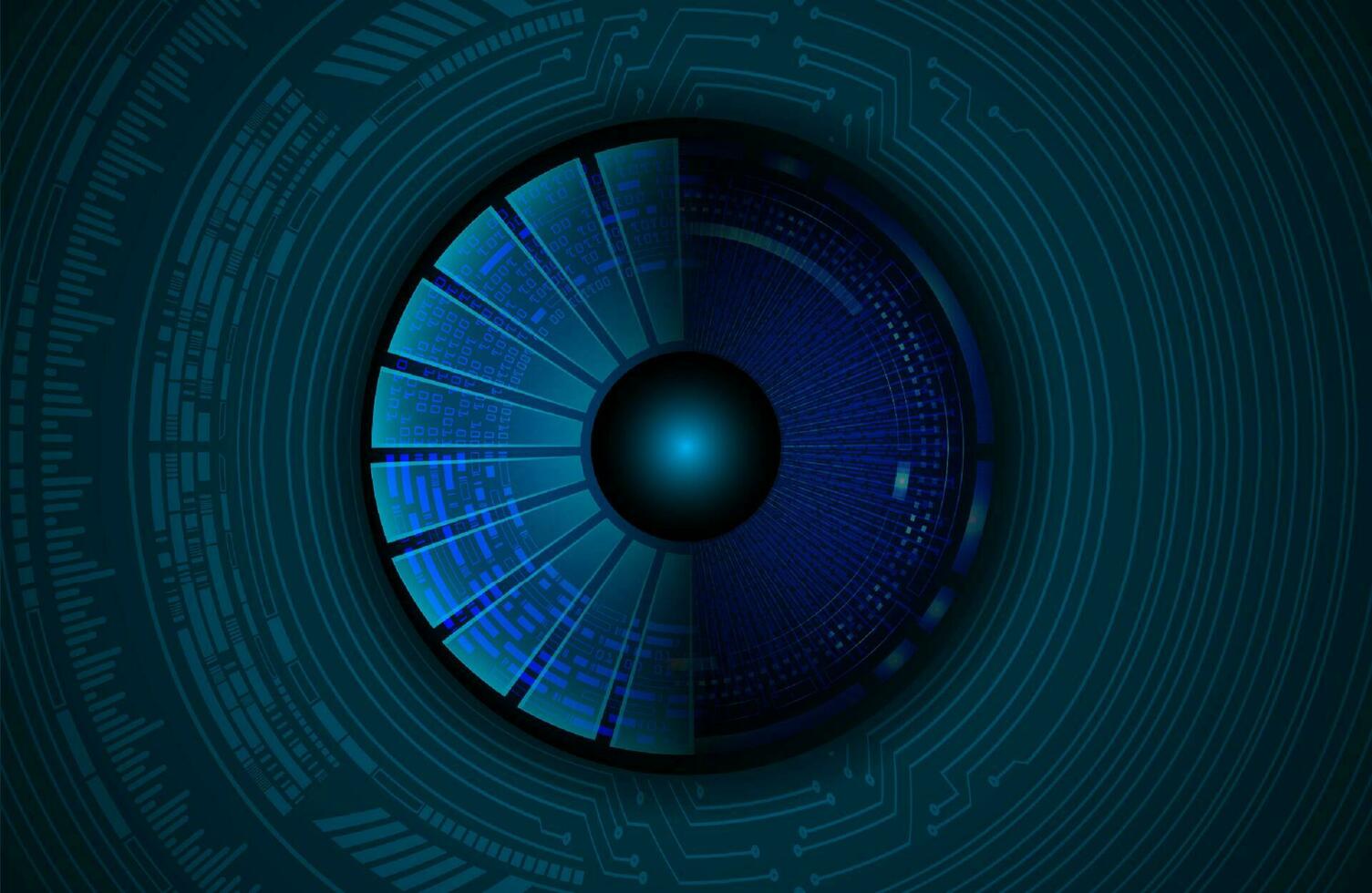 Modern Cybersecurity Technology Icon Pack with Eyes vector