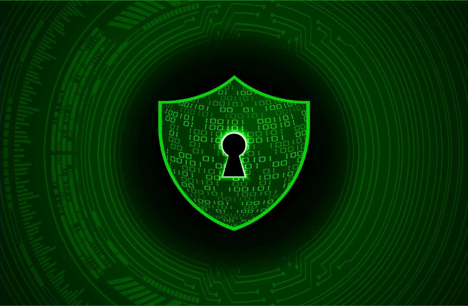 Modern Cybersecurity Technology Background with shield vector