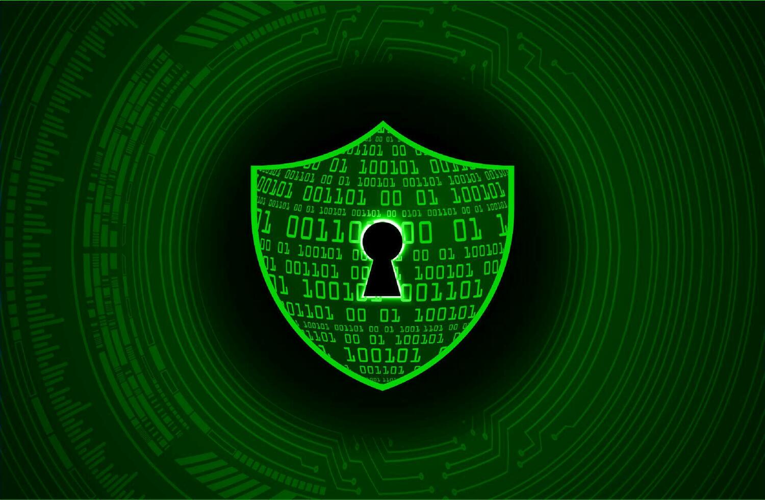Modern Cybersecurity Technology Background with shield vector