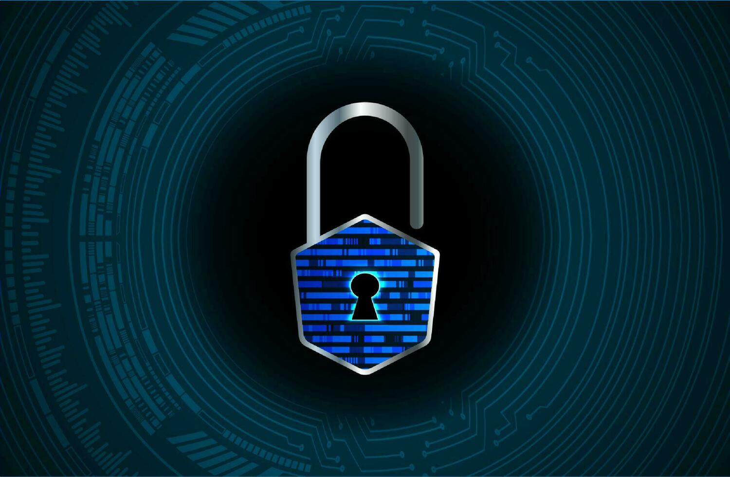 Modern Cybersecurity Technology Background with padlock vector