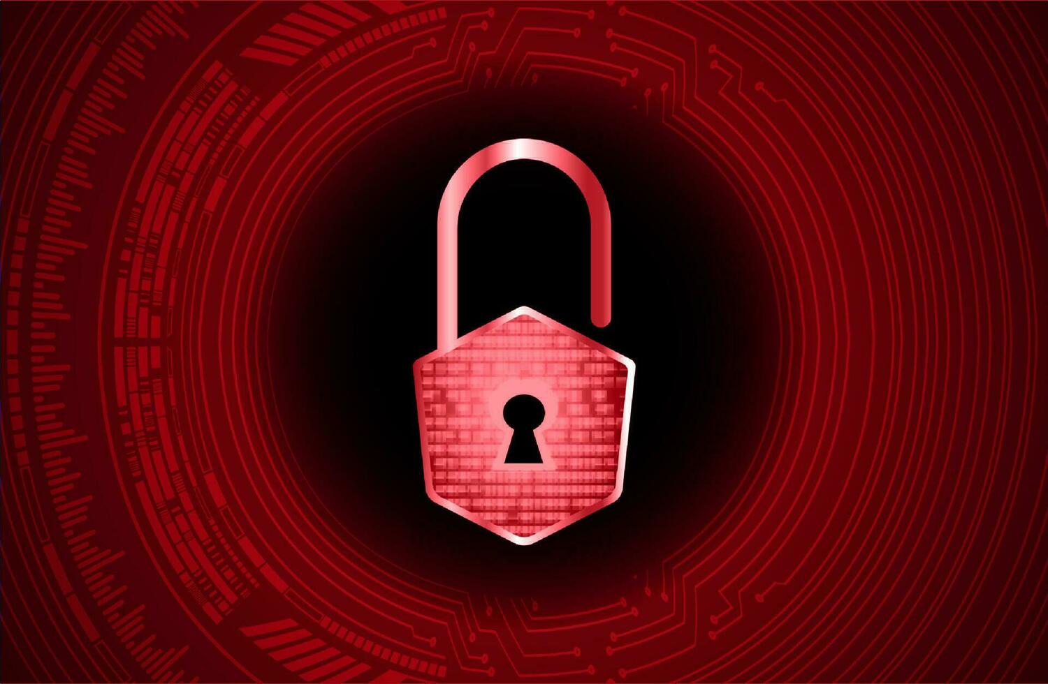 Modern Cybersecurity Technology Background with padlock vector